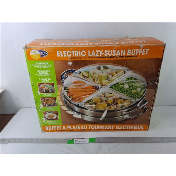 Electric Lazy Susan Buffet Warmer- Does Not Power On - PICK UP ONLY