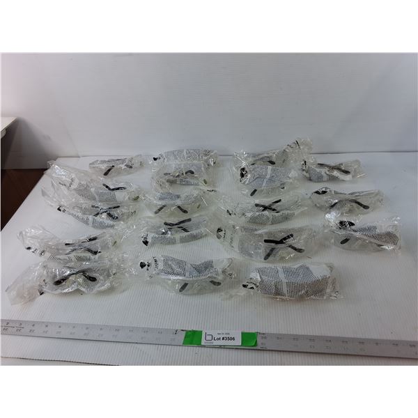 (18) Clear PCL Safety Glasses- Appear New