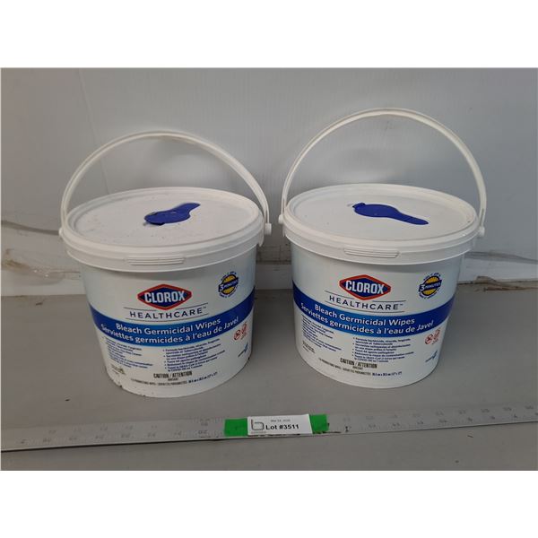 (2) Pails of Clorox Bleach Germicidal Wipes- Appear New-Cannot Ship