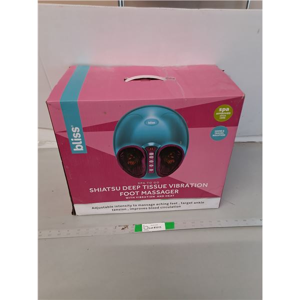 Bliss Shiatsu Foot Massager- Powers On - PICK UP ONLY