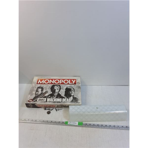 Walking Dead Monopoly and Bathroom Fixture 15"x4.5"