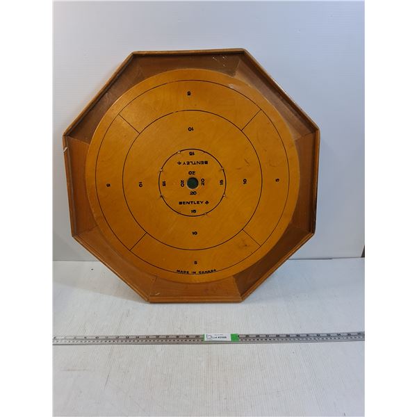 Bentley Brand Octagon-Shaped Canadian Crokinole Board Game 26.5"- PICK UP ONLY