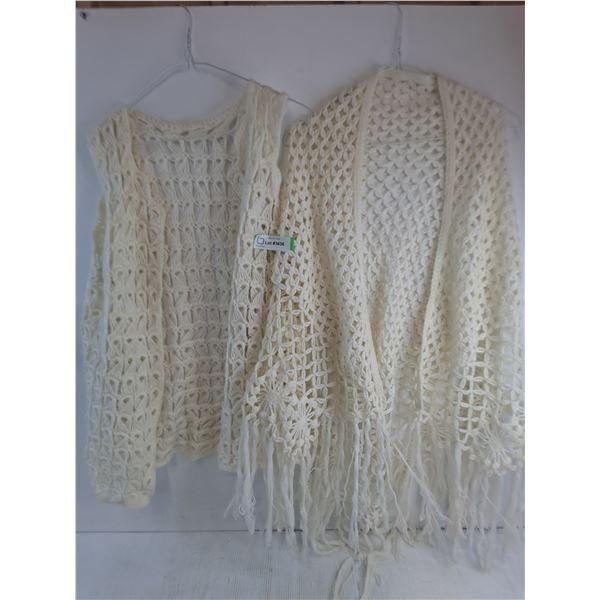 (2) Ladies Knit Shawls - Approx Size Large