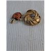 Image 7 : (4) Decorative Turtle Napkin Rings,Turtle Trinket Box ,(2) Brooches