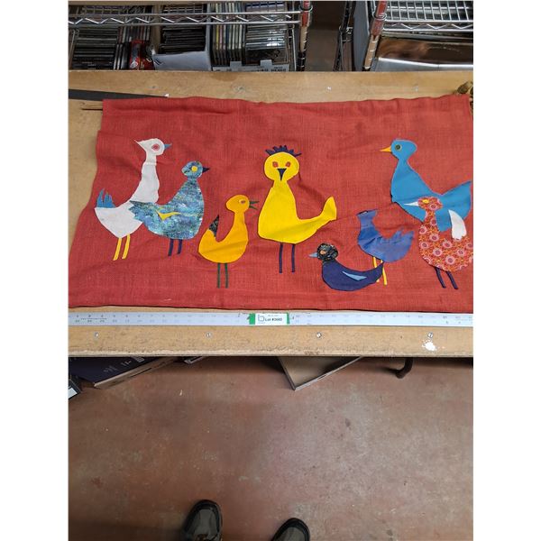 Vintage Textile Wall Hanging-36"x21" - PICK UP ONLY