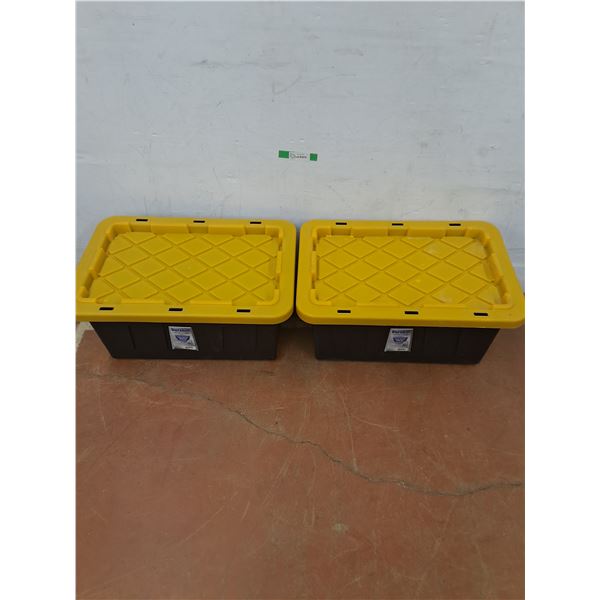 *(2) 26" x 17.75" x 12.25" Durabilt Storage Totes w/ Lids, Cannot Ship