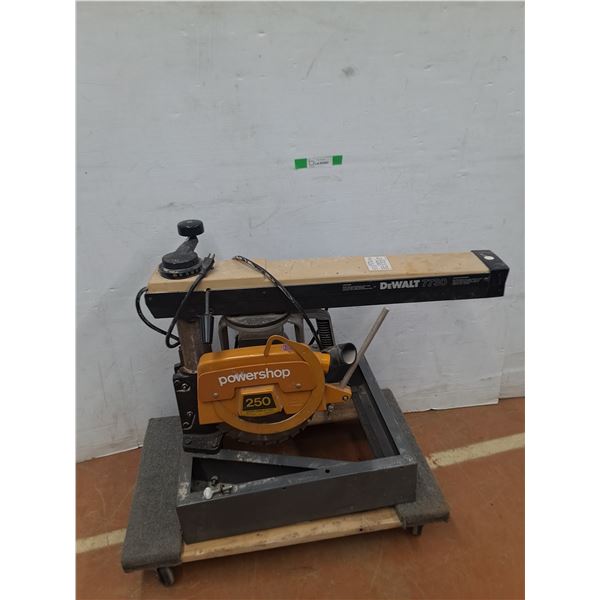 *Power Shop Radio Arm Saw. Powers On - Cannot Ship
