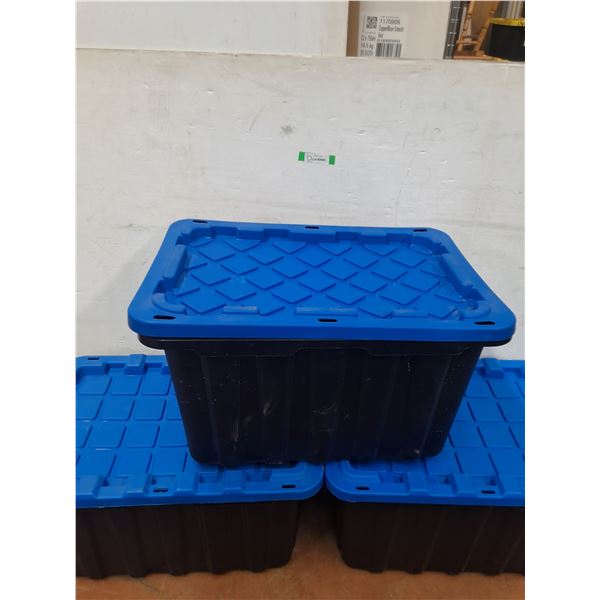 *(3) Mastercraft Tubs with Lids. Measurements in Photos, Cannot Ship