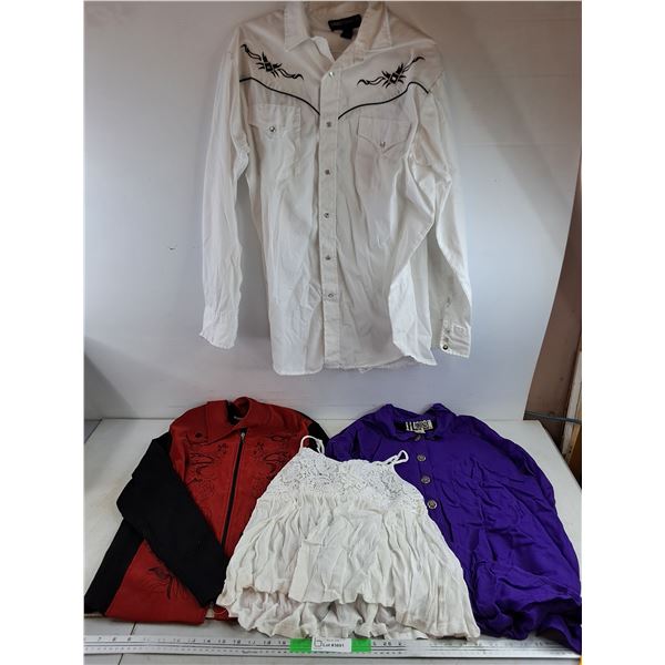 CLCK Jacket - Size L, (2) Shirts - Size L, Evening Dress - Size L