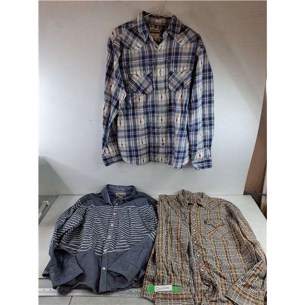 (3) Shirts - Penguin, Cinch & Ariat - Size XL, L