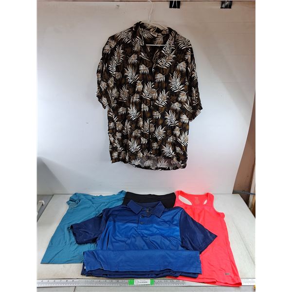 (2) Shirts - Size XL & M, Woman's Tank Top, Size XS, Women's Skirt & Blouse - Size S