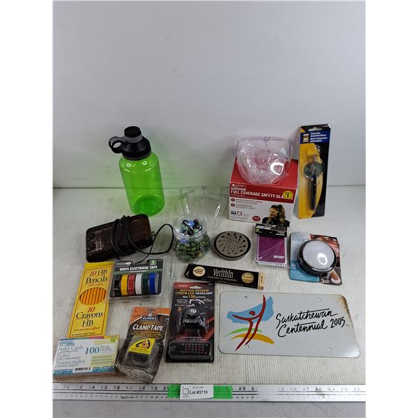 Full Coverage Safety Glasses, Motion Sensor LED Headlamp, Telescopic Inspection Mirror, Misc