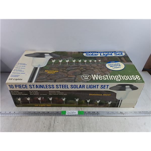 Westinghouse 10 Piece Stainless Steel Solar Light Set - New - PICK UP ONLY