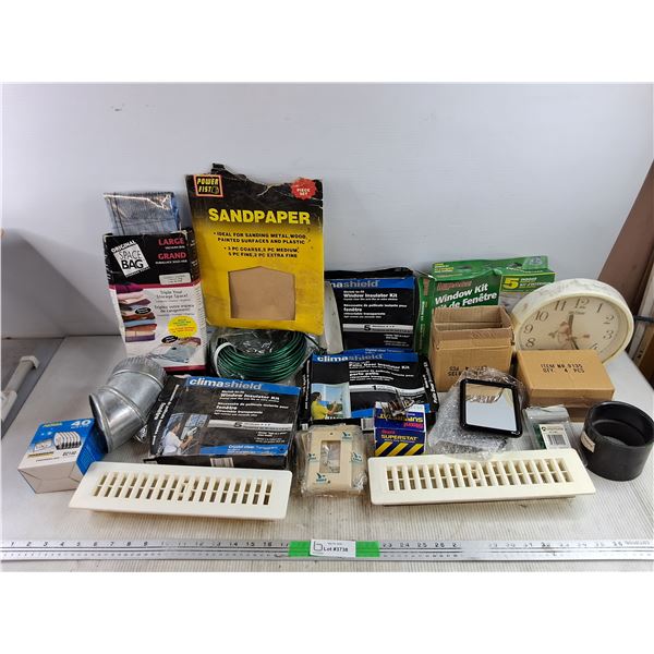 ClimaShield Insulator Kits, Wall Clock, Floor Registers, Mirrors, Large Vacuum Bag, Thermostat, Misc