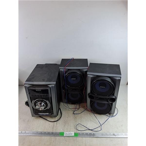 Sony Mini Hi Fi MHC EC78P Disc Receiver & Speakers - Powers On, As Is - PICK UP