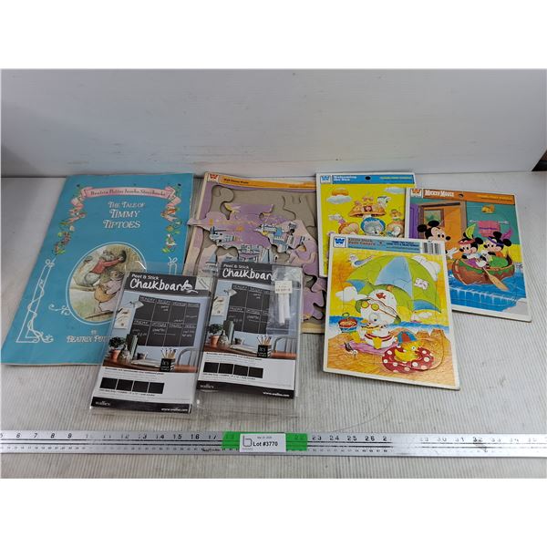 The Tale of Timmy Tiptoes Storybook, Frame Tray Puzzles , Peel & Stick Chalkboards