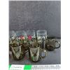 Image 3 : Tempered Glass Mugs, (4) Whisky Glasses & Dice
