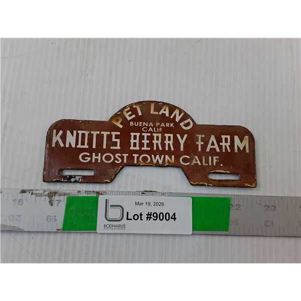 Knotts Berry Farm Porcelain License Plate Topper