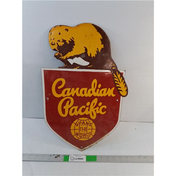 Canadian Pacific Porcelain Sign 19.5" x 12.75"