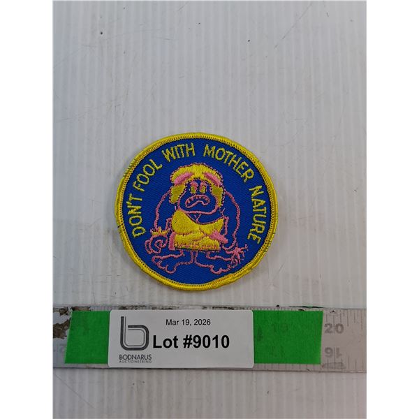 'Don't Fool with Mother Nature' Snowmobile Crest 3"