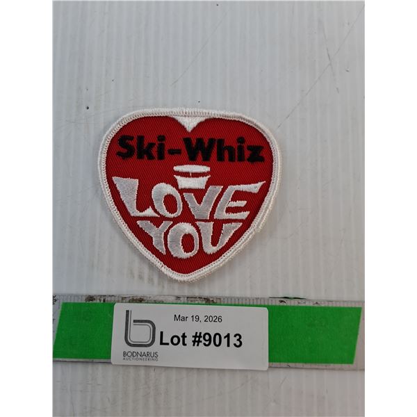 Ski-Whiz I Love You Snowmobile Crest 3.25" x 3"