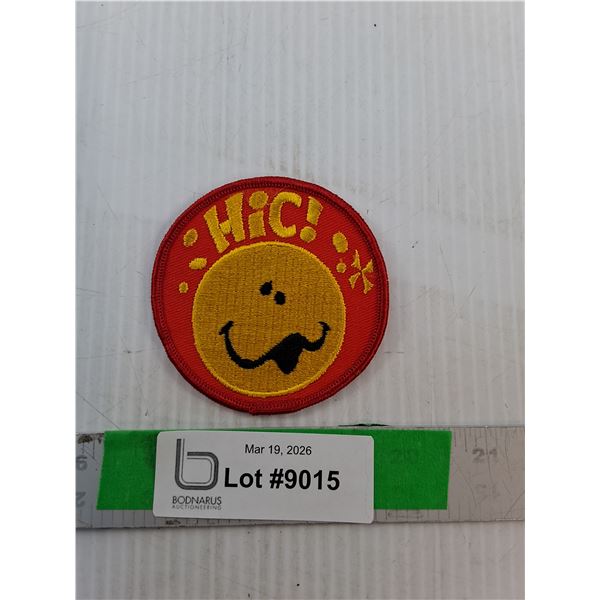 Hic! Smiley Face Clothing Crest 3"