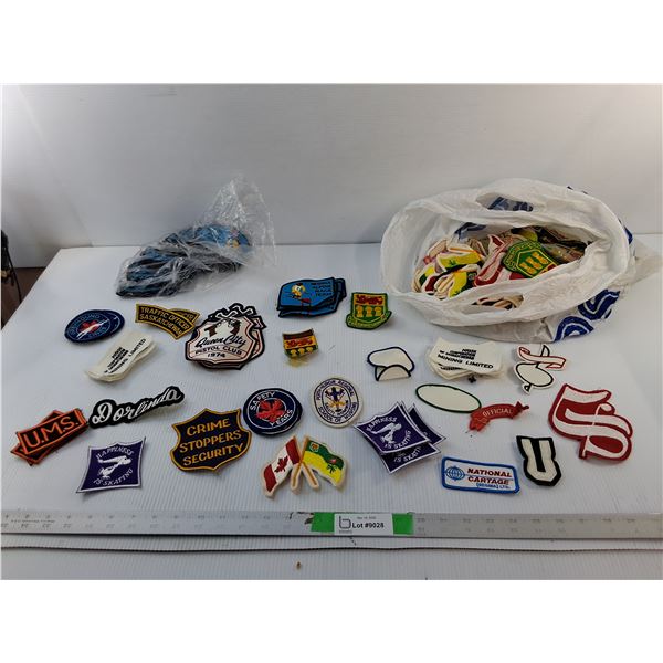 Vintage Clothing Badges- Crime Stoppers, Saskatchewan Flag, U.M.S., Misc.