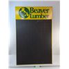 Image 1 : #Beaver Lumber Chalkboard Sign 38" x 24", Cannot Ship