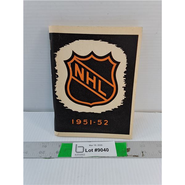 NHL 1951-52 Guidebook