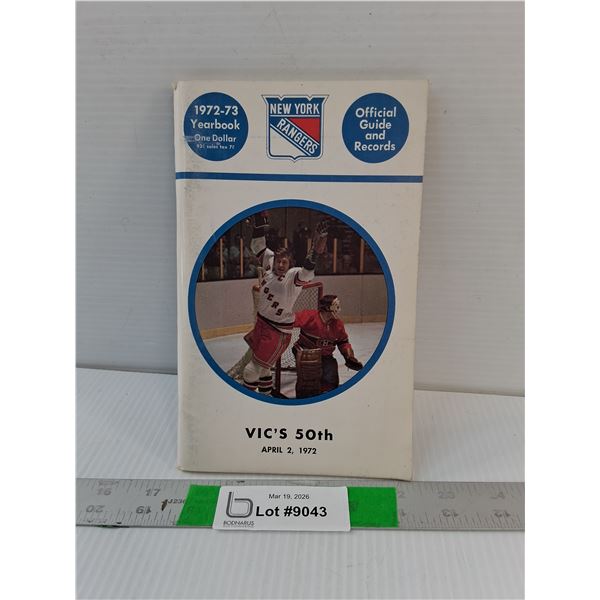 New York Rangers 1972-73 Yearbook