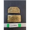 Image 1 : (2) Brass Belt Buckles- Teamster & Local 901