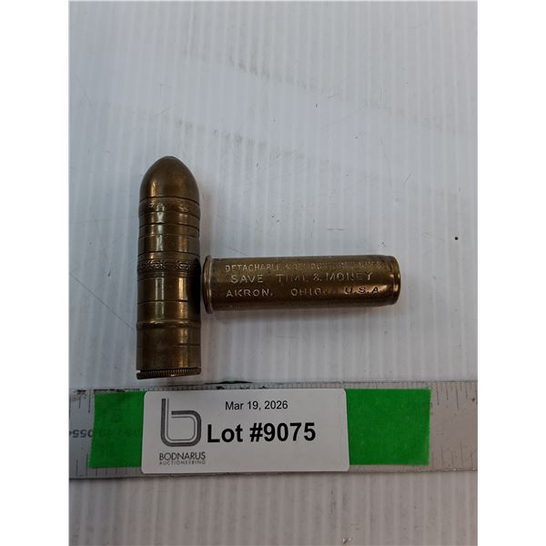 Vintage Firestone Pressure Gauge & Bullet Lighter- Cannot Ship