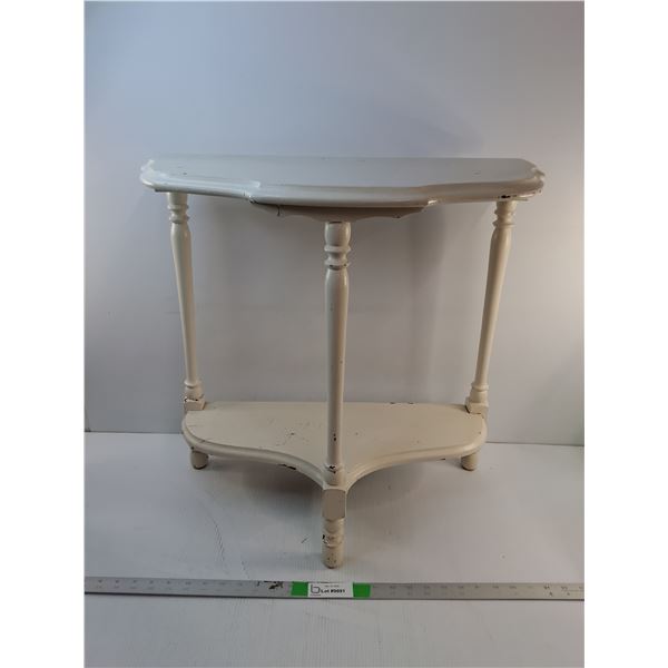 *Two Tiered Antique Walnut D Table 23.5" x 11.25" x 23"- Cannot Ship