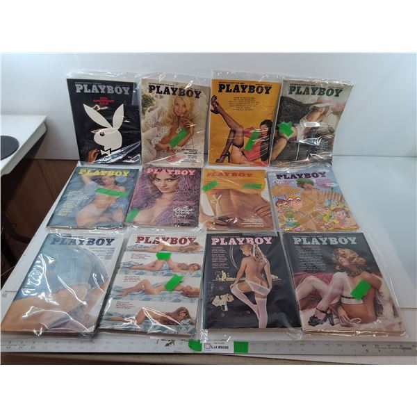 (12) Playboy Magazines- 1974