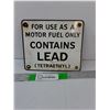 Image 1 : Porcelain Lead Warning Sign 7" x 6"