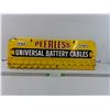 Image 1 : Peerless Universal Battery Cables Metal Display Sign 22.5" x 7.75" - Pick Up Preferred