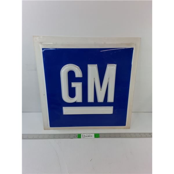 GM Plastic Sign 18" x 17.75", Pickup Preferred