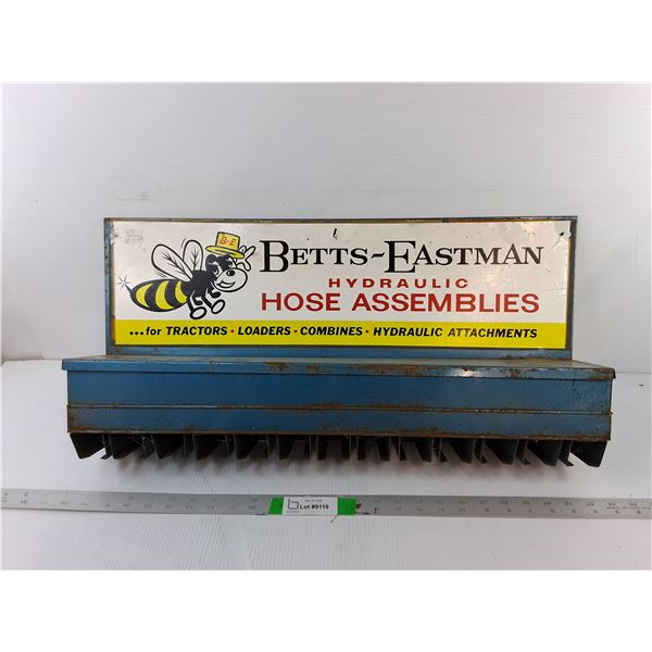 Betts-Eastman Metal Display Sign & Storage Box 25" x 4.5", Cannot Ship