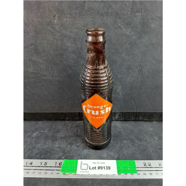 Vintage Orange Crush Glass Bottle