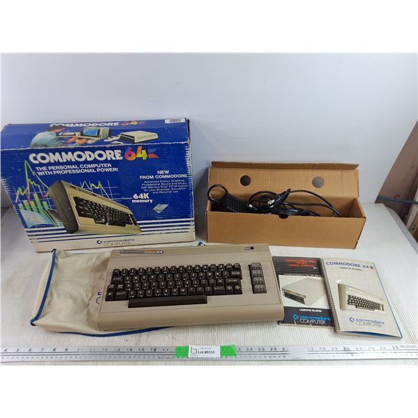 Vintage Commodore 64 K Memory Personal Computer & Accessories - As Is