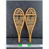 Image 1 : Vintage Miniature Wooden Snow Shoes 16" x 5"