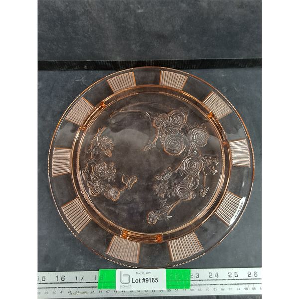 11" Depression Glass Cake Plate