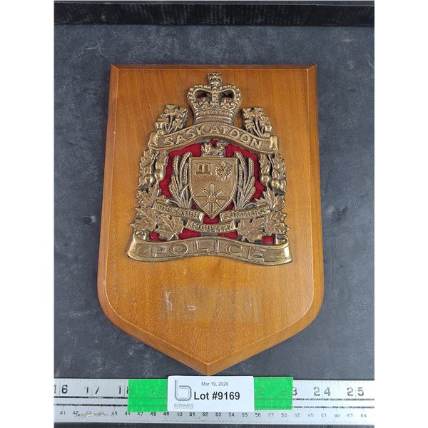 Saskatoon Police Wall Plaque