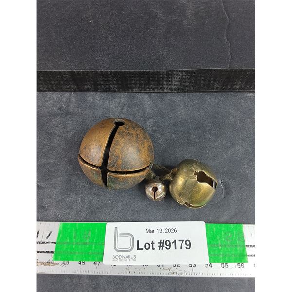 (3) Antique Sleigh Bells