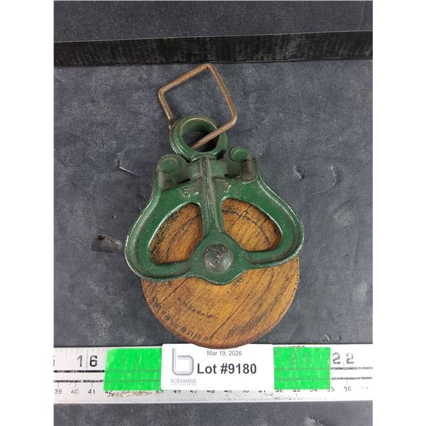 Vintage Wooden Pulley