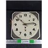 Image 1 : Antique Porcelain 8 Day Wind Up Kitchen Clock - As Is