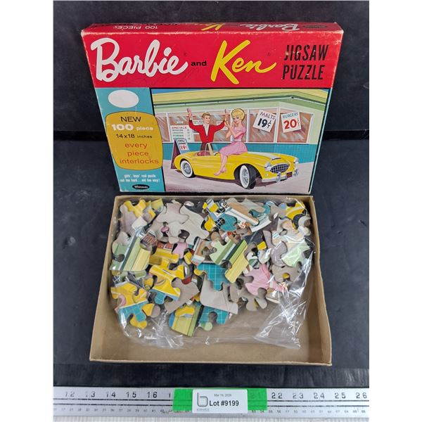 Vintage 100 Piece Barbie & Ken Jigsaw Puzzle