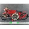 Image 1 : Vintage Red Metal Motorcycle Table Clock/Desk Decor Piece