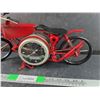 Image 3 : Vintage Red Metal Motorcycle Table Clock/Desk Decor Piece