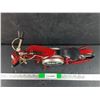 Image 4 : Vintage Red Metal Motorcycle Table Clock/Desk Decor Piece